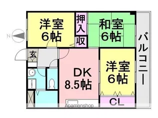 サンライフ立花【3階】の間取り