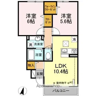 サーフィスポート 滝の川 II【1階】の間取り