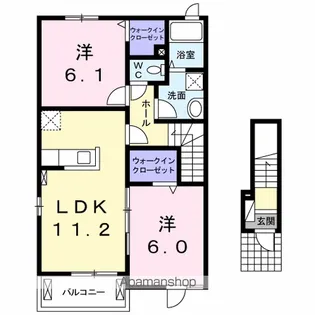 リシュモン【2階】の間取り