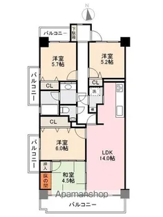 サーパス桜町【3階】の間取り