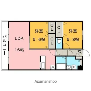 ルネス荒木一番館【1階】の間取り