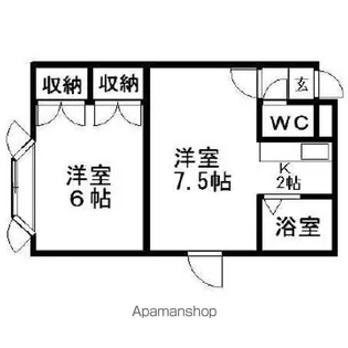 キャストル19【106号室】の間取り