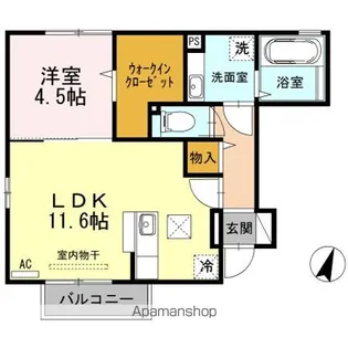 グランステージ上木戸 A【1階】の間取り