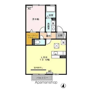 ツイトローネ2番館 A【1階】の間取り