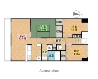 ライオンズマンション立町【5階】の間取り