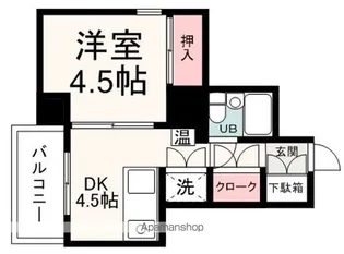 ボーセジュールサツカビル【7階】の間取り