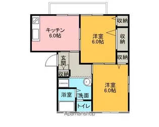 ルミエールIWAI−Ⅱ【102号室】の間取り