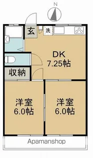 FRONTENAC【102号室】の間取り