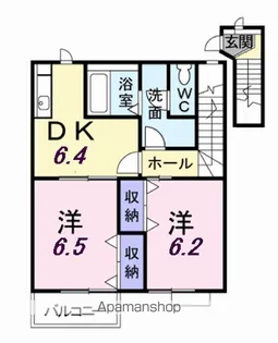 ハイツ友舞Ⅴ【2階】の間取り