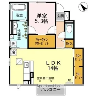 フェザーキャッスル【1階】の間取り