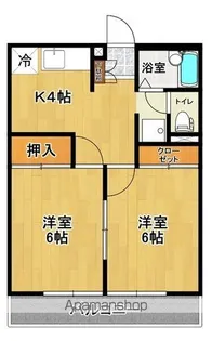 福島県郡山市片平町字大山南【アパート】の間取り