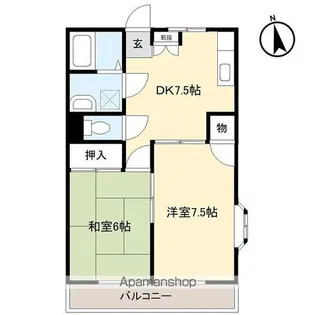 ヴィバン・エイティ【2階】の間取り