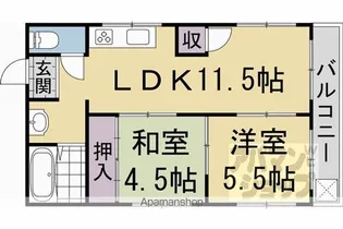 ハイツ油小路【401号室】の間取り