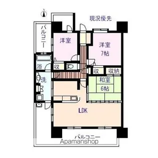 アルファステイツ福山駅前【901号室】の間取り