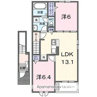 カルムⅣ【2階】の間取り