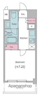 レジディア中目黒Ⅱ【2階】の間取り