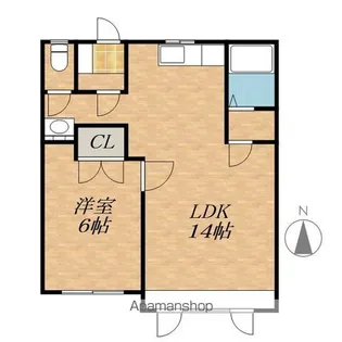 K&KコーポラスA【2階】の間取り
