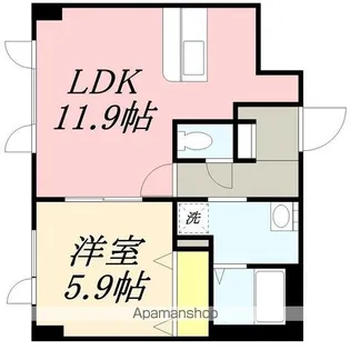 AMBITION白鳥Ⅱ(アンビション白鳥Ⅱ)【203号室】の間取り