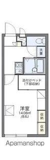 レオパレスWELL【104号室】の間取り