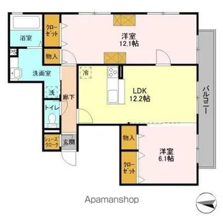 グレイス若草【3階】の間取り