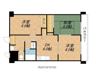 ウェルスMORI【307号室】の間取り