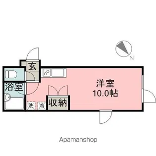 キャッスルピュア【106号室】の間取り