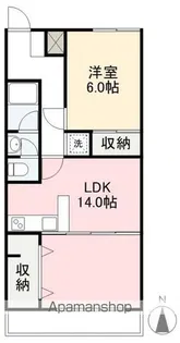 岡内番町ハイツ【303号室】の間取り
