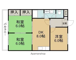 メゾン旭【1階】の間取り