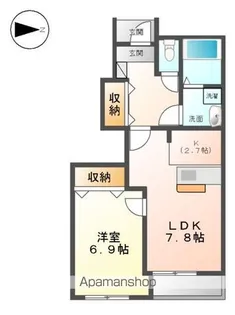 クレスト【1階】の間取り