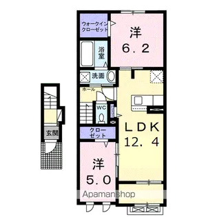 マーレ プラシードB【2階】の間取り