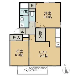 アヴァンセ・イチバ【B201号室】の間取り