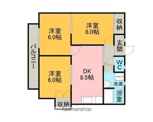 シャトレーK【2階】の間取り