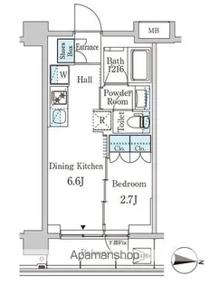 ジオエント中野弥生町【5階】の間取り