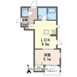 ロータス下北沢【304号室】の間取り