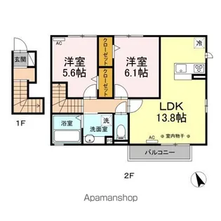 プリメーラ SOUTH【2階】の間取り