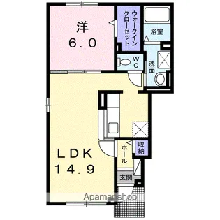 レラメールⅢ【1階】の間取り