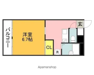 レオパレス田川【104号室】の間取り