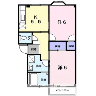 グリーンハイツB【2階】の間取り
