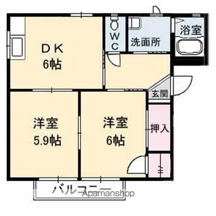 フォーレス西ヶ丘【2階】の間取り