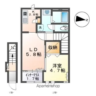ヴィヴァレスⅣ【2階】の間取り