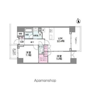 シーズンフラッツ今池NORTH【10階】の間取り
