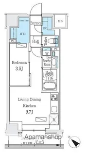 URBAN BREEZE 巣鴨【8階】の間取り