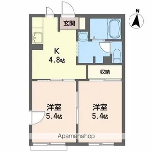 メゾンパークスⅡ【B102号室】の間取り