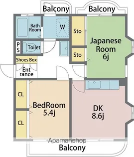 ステラⅠ・Ⅱ【Ⅰ 102号室】の間取り