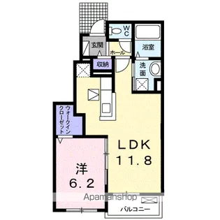 クラウン・ビュー Ⅰ【1階】の間取り