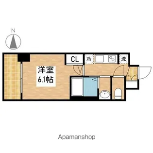 エステムコート名古屋新栄Ⅲグローリィ【13階】の間取り