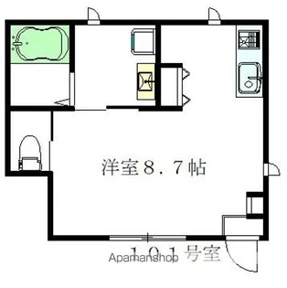 HONEY BEE88【101号室】の間取り