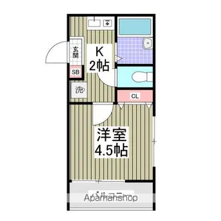 アーバンコート高砂【2階】の間取り