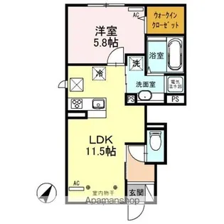 グランディールⅢ【1階】の間取り