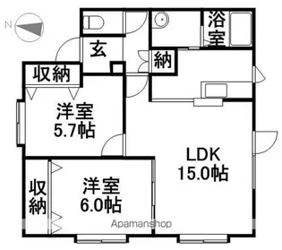フラワーヴィレッジ【2階】の間取り
